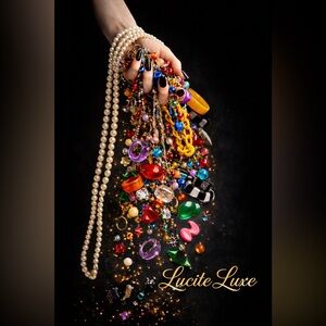 Plastic Jewelry Lot | Lucite Luxe Statement Mix | 2 lb | Color Pop Treasure Box